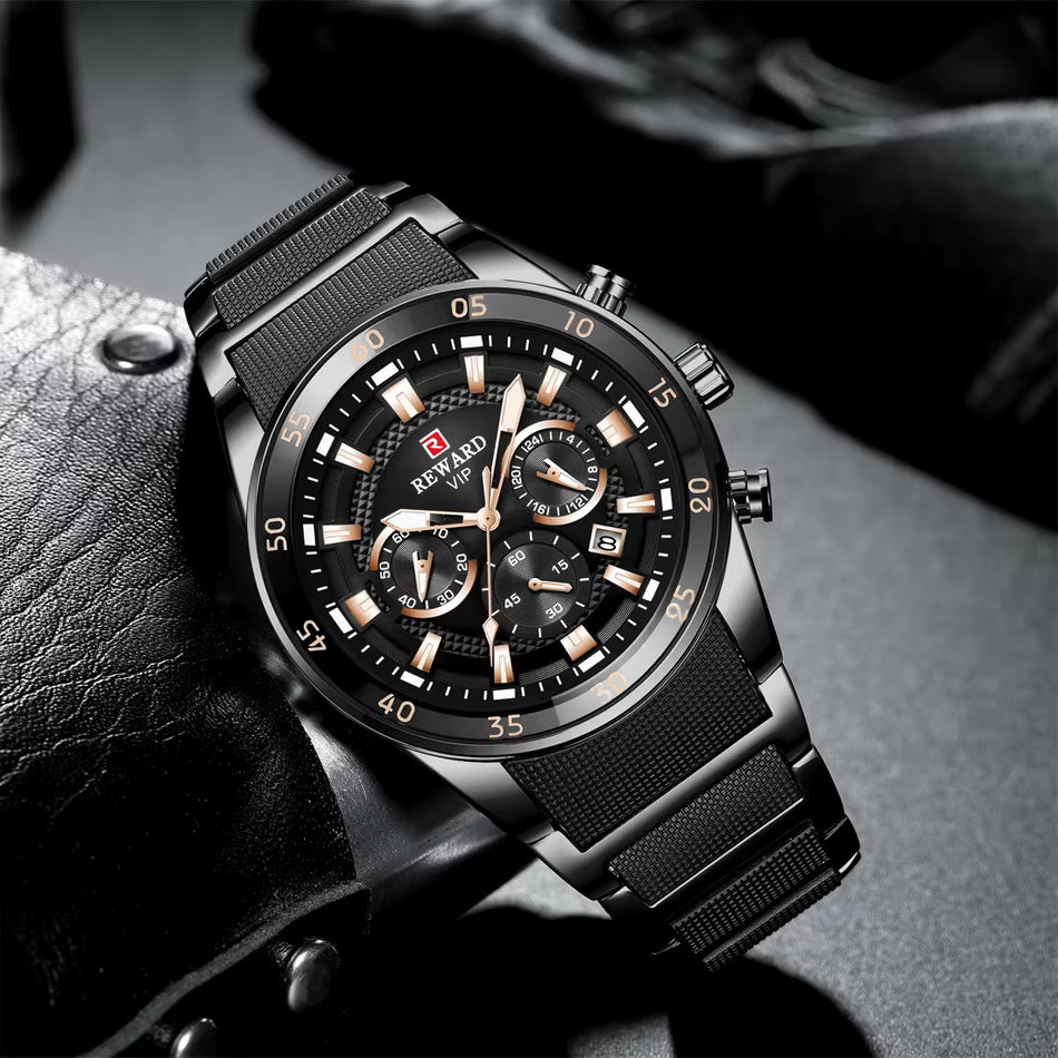 RELOJ DE LUJO REWARD BLACK VIP