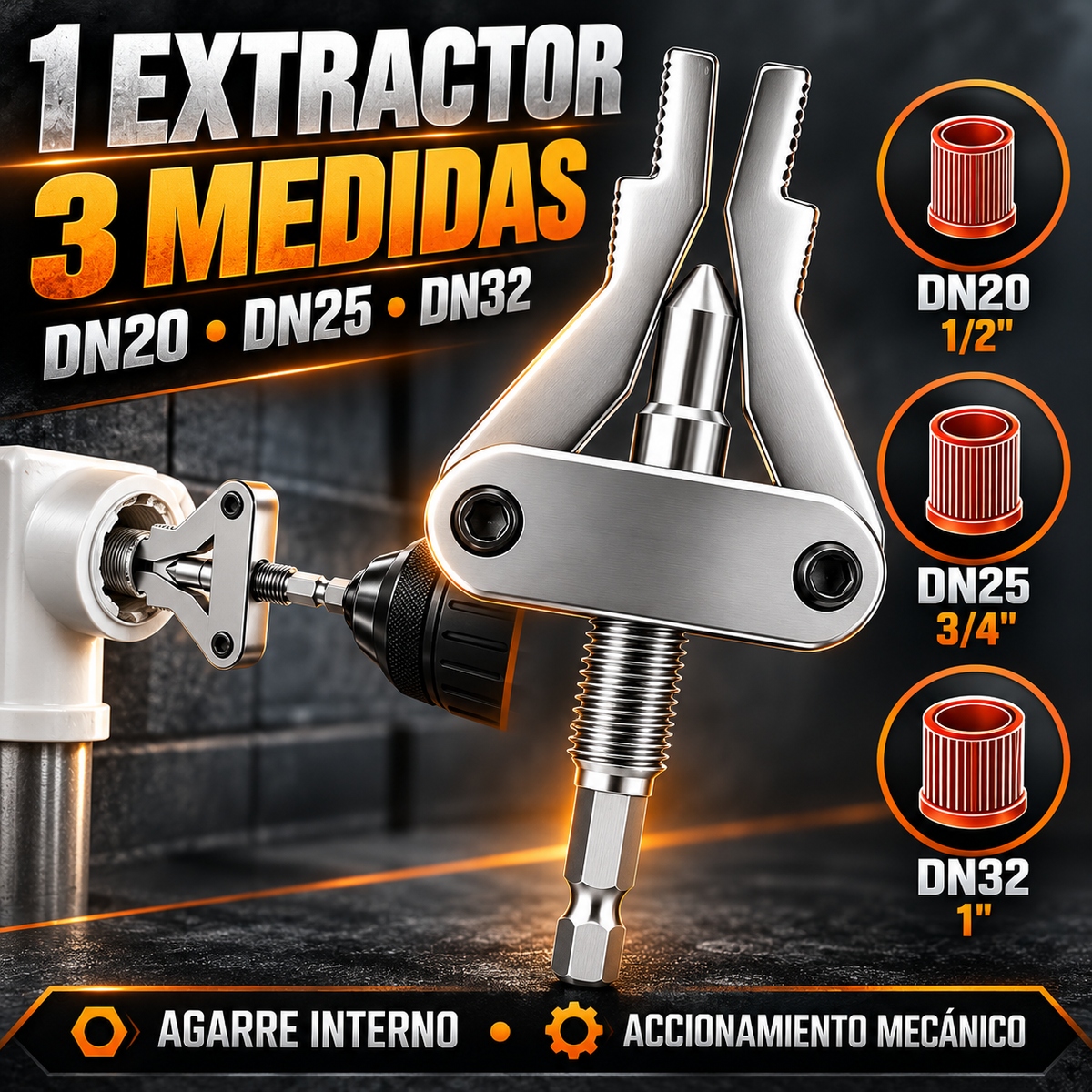 XtractTube Pro™ - Extractor Mecánico para Tuberías Rotas