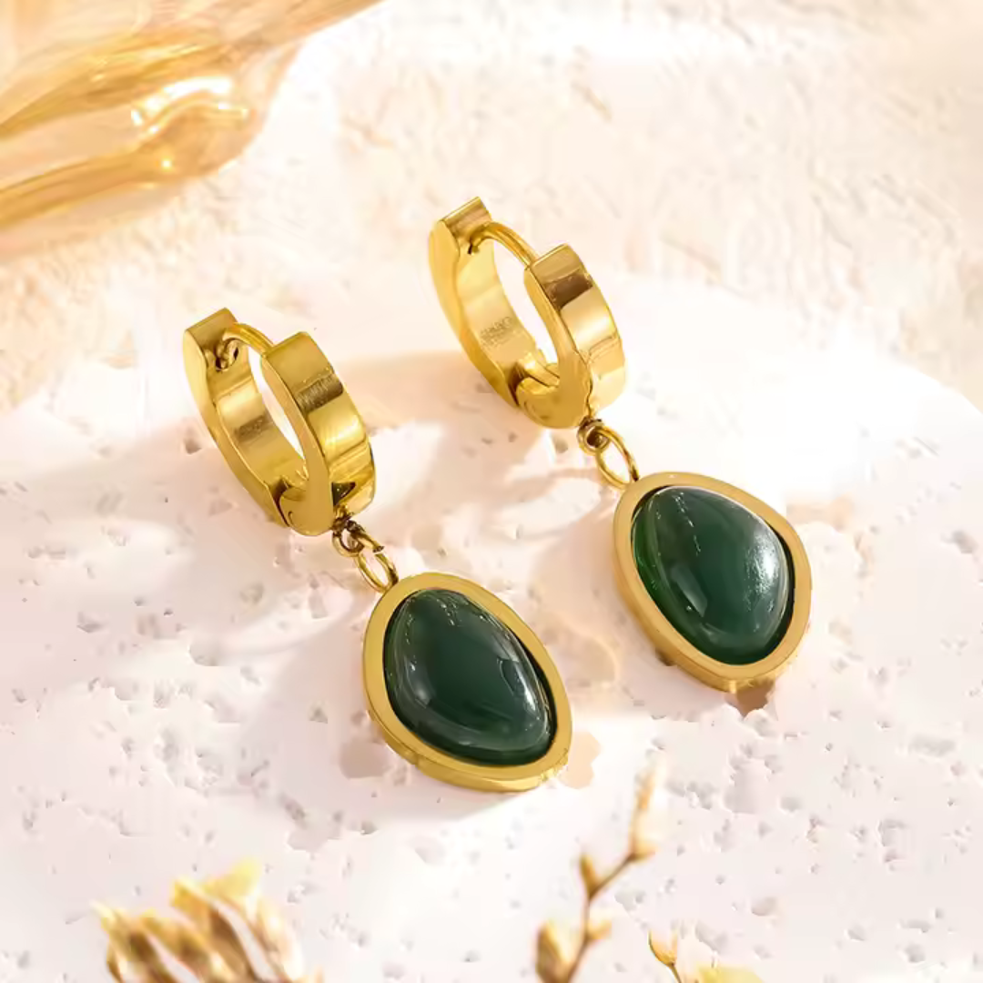 COLECCIÓN DE 3 PIEZAS DE ESMERALDA DE LUJO: COLLAR, PULSERA Y ARETES 💖