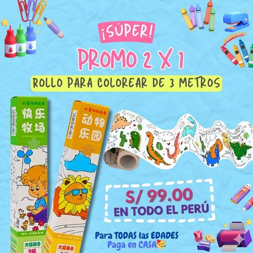 OFERTA ROLLO PARA COLOREAR DE 3 METROS🥳