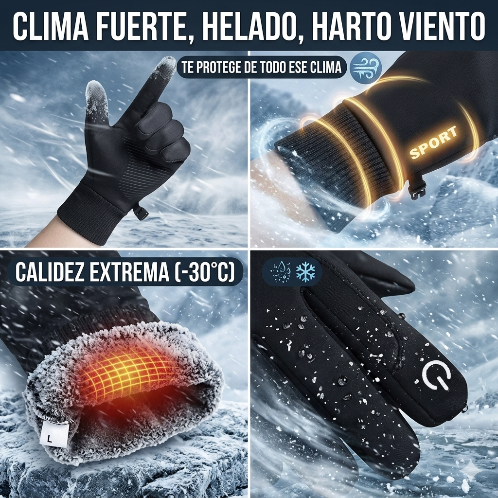 🧤 FROSTGRIP PRO – GUANTES CON TECNOLOGÍA IMPERMEABLE Y AISLAMIENTO TÉRMICO ❄️
