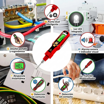 DETECTOR DE VOLTAJE SIN CONTACTO CON ALERTA INTELIGENTE🔊