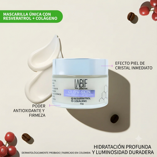 COLÁGENO + RESVERATROL GLOW-SKIN = PIEL DE PORCELANA ✨
