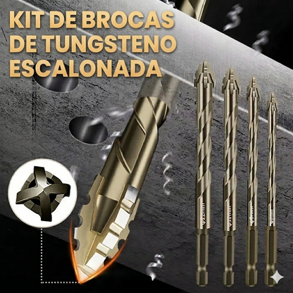KIT DE BROCAS DE TUNGSTENO ESCALONADAS: REVOLUCION INDUSTRIAL