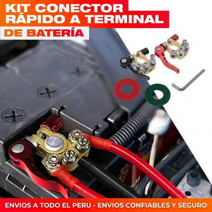 Kit Conector Rápido a Terminal de Batería – Conecta la Batería Firme y Sin Chispas