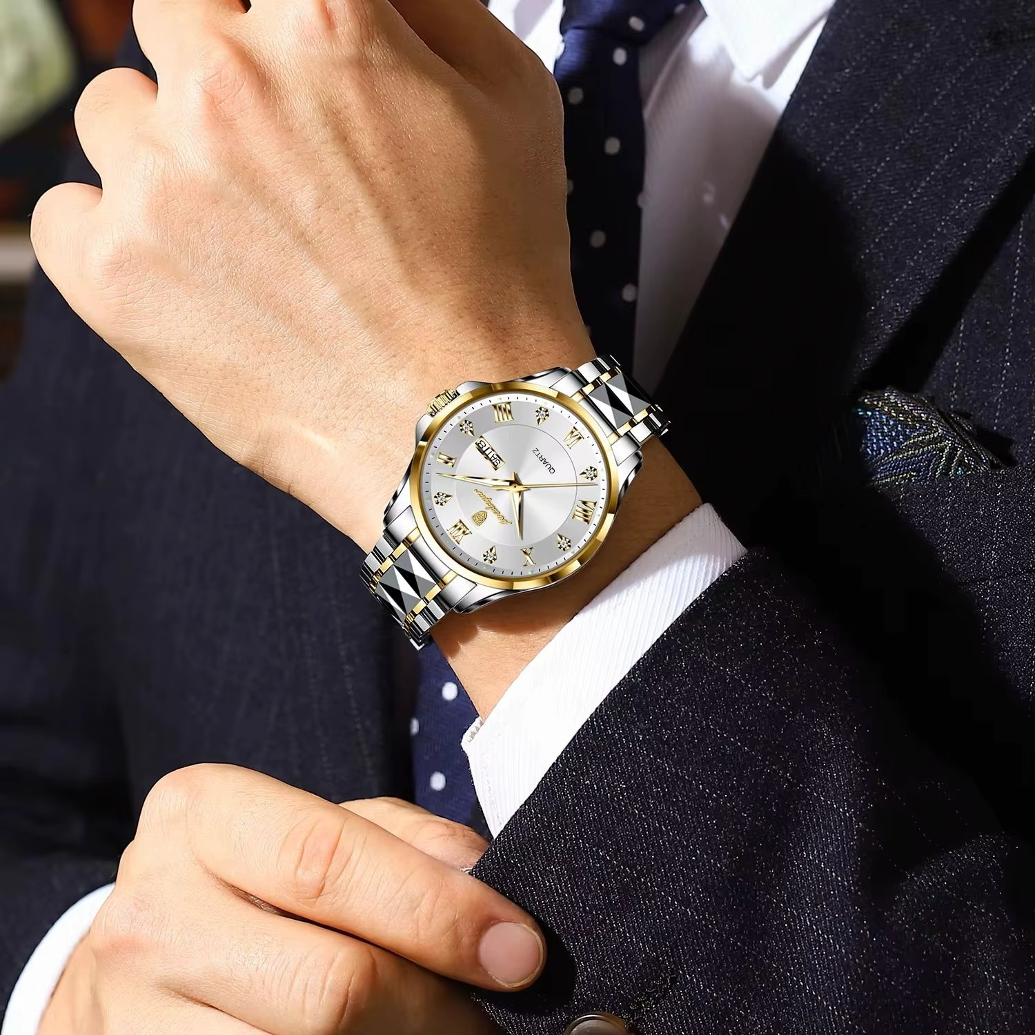 ⌚Reloj de Lujo Poedagar Golden White💥