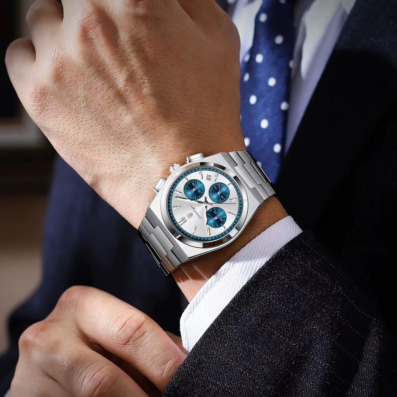🔱RELOJ DE LUJO POEDAGAR TITANIUM BLANCO💎